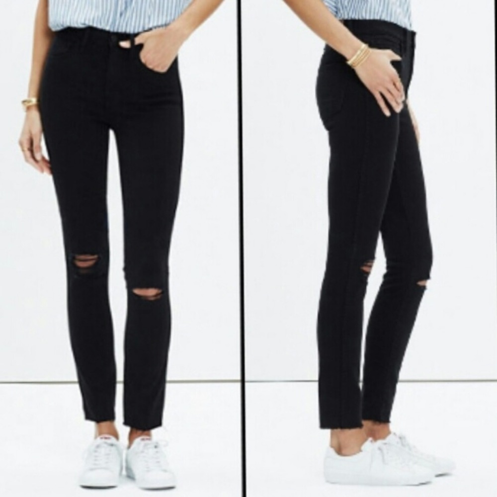 Madewell Curvy High-Rise Skinny Jeans Black Sea